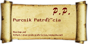 Purcsik Patrícia névjegykártya